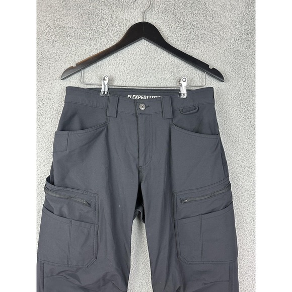 Duluth Trading Pants Mens 32x34 Black Flexpedition Relaxed Fit Cargo Stretch Men